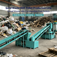 Ligne de production complète de combustible RDF, système de broyage, granulation et formage des déchets solides pour la biomasse