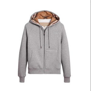 <span class=keywords><strong>Veste</strong></span> zippée à <span class=keywords><strong>capuche</strong></span> personnalisable en coton doux de haute qualité pour femmes <span class=keywords><strong>Veste</strong></span> brodée courte décontractée respirante - Product Image 2