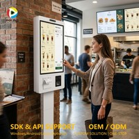 Kiosque de commande intelligent pour restaurant rapide avec écran tactile Android Windows de 21,5 pouces, paiement par carte, lecture de code QR