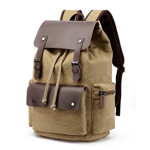 N-2 Unisex Vintage Style Canvas <b>Backpack</b> Casual Travel Laptop Bag Men's Student <b>School</b> Wholesale <b>Waterproof</b> Men Travel <b>Backpack</b> - Product Image 1