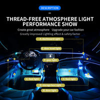 "CARDI" App Control RGB 64 Couleurs Accessoires de décoration intérieure de voiture 360 Lumière ambiante pour voiture