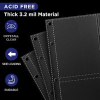 Paquete de 50 Fundas Protectoras para Tarjetas Coleccionables de 7.5x9.25 Pulgadas, con 4 Bolsillos, para Almacenamiento de Tarjetas Deportivas y de Juegos