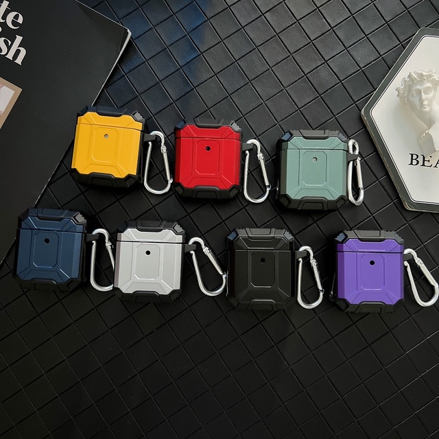 TPU PC Anti Fall Cover Hard Shell Protective Case for Apple Airpods 4 3 2 1 Earphone Case With KeyChain