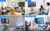 Support TV mobile amovible KALOC pour téléviseurs de 45 à 85 pouces avec roulettes AF80B