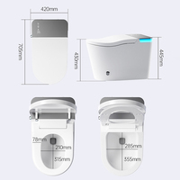 Capteur de chasse au pied Bidet Toilette Articles sanitaires automatiques Électrique Inodoro Salle de bain Wc Cuvette de toilette intelligente Toilette intelligente en céramique