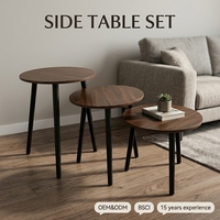 Ensemble de tables basses modernes en fer pour salon - design rond, décoratif, meubles écologiques pour la maison