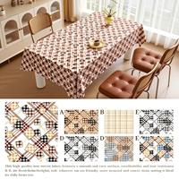Nappe de table rectangulaire en PVC de luxe, imperméable, anti-taches, résistante à l'huile, écologique, lavable, pour la maison et la salle à manger, usage quotidien