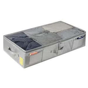65L Unterbett-Aufbewahrung behälter mit Deckel Oxford Stapelbare Kleidung unter dem Bett Aufbewahrung behälter