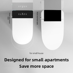 Inodoro Inteligente P-Trap de Cerámica con Descarga Automática, Tamaño Pequeño, con Bidé y Control Remoto, Asiento de Baño Moderno, Eléctrico para el Hogar - Product Image 2