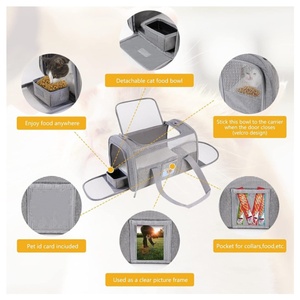 Sac à dos de transport pour chat en tissu Oxford respirant et pliable, idéal pour les voitures – Nouveau modèle en gros du Guangdong - Product Image 2