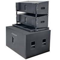 Système de sonorisation professionnel personnalisé puissant à double haut-parleur de 12 pouces, 2 voies, passif, type Line Array, et haut-parleurs actifs double 12 pouces de type Line Array