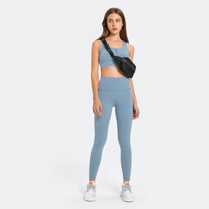 Soutien-gorge de sport 2025 pour femme, respirant, réglable, à maintien élevé, à motif écossais et orné de cristaux, avec fermeture éclair frontale, antichoc, pour la gym - Product Image 2