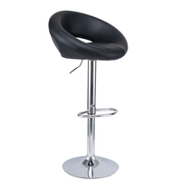 Tabouret de Bar réglable à haut dossier, chaise de Bar, en cuir, moderne, pivotant, en hauteur, avec bras de dossier, 1 pièce