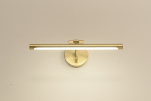 Dia.18/21/27 pouces Horizontal linéaire mur LED lampe moderne Simple américain en laiton massif salle de bain vanité lumière - Product Image 4