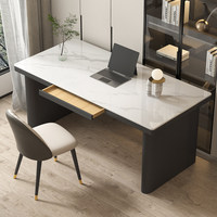 Bureau d'ordinateur en ardoise de style italien minimaliste moderne avec tiroirs, idéal pour la maison, le bureau, la chambre ou comme table d'étude pour étudiant
