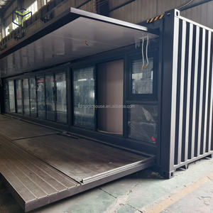 Maison préfabriquée de luxe <span class=keywords><strong>en</strong></span> acier de 40 pieds, structure rustique, écologique, certifiée ISO9001, extensible, type cabane, conteneur pliable - Product Image 5