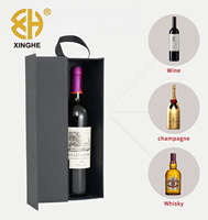 Boîte cadeau pour vin avec logo imprimé personnalisé, boîte en papier pour vin, boîte en papier pour bouteille de vin, emballage cadeau pour verre à vin