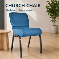 Chaise de théâtre empilable rembourrée, cadre en fer doré moderne, dossier et assise rembourrés épais, mobilier commercial pour théâtre