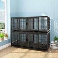 Grande cage à chat à 3 niveaux pour l'intérieur, enclos pour chat à monter soi-même, fil métallique détachable, cage à chat d'intérieur, espace d'exercice idéal pour les petits animaux