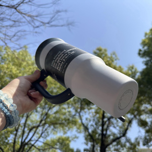 DD3981 40 oz Vacuum Insulated <b>Stainless</b> <b>Steel</b> Triple Layer Travel Tumbler Leakproof Lid Handle BPA Free <b>Microwave</b> Office Cup - Product Image 4