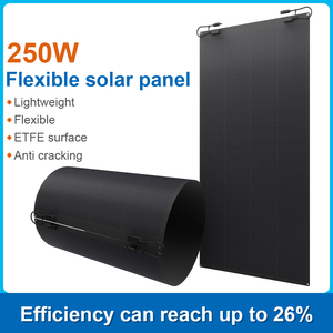 Panneau solaire monocristallin HPBC 250W anti-fissuration, expédition rapide, stock disponible, flexible, noir, pour balcon, bateau, utilisation extérieure - Product Image 2