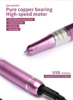 Portable une ligne stylo de polissage des ongles nouveau multi-fonction portable stockage de puissance usage domestique USB stylo perceuse à ongles