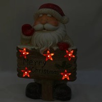 Figurine de bonhomme de neige de Noël avec lumière LED, décoration de bonhomme de neige en oxyde de magnésium, ornement de table, décoration de fête de Noël à la maison