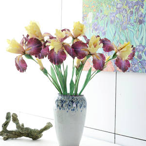 Flor de <span class=keywords><strong>IRIS</strong></span> artificial de alta calidad para arreglos de mesa de centro de mesa de boda - Product Image 4