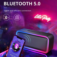 Altavoz A8 IPX5 Resistente al Agua, Sonido de 10W, 20H de Reproducción, V5.0, Emparejamiento TWS RGB, Bajos Potentes, para Fiestas al Aire Libre, Batería de Plástico