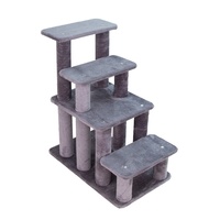 Arbre à chat avec maisonnette, poteau à gratter peu encombrant et perchoir en peluche pour petits appartements