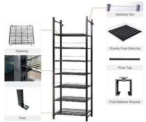 Refrigerador de congelador que calienta los estantes del marco de la puerta de vidrio low-e usados para caminar en la habitación más fresca y el escaparate de exhibición - Product Image 3