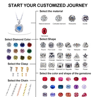 Pendentifs en diamant de forme ovale en diamant certifié IGI Collier pendentif en or pour femme Dimoand cultivé en laboratoire blanc