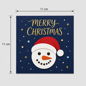 การ์ดคริสต์มาสแบบป๊อปอัพ 3 มิติ รุ่นดีไซน์ดั้งเดิม ZS-PC0308 ชุดการ์ด MERRY CHRISTMAS ลายตุ๊กตาหิมะ หมี กระต่าย ต้นคริสต์มาส ตัดด้วยเลเซอร์ - Product Image 3