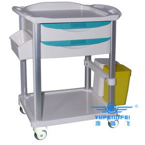 Yu Pengfei Medical Treatment Cart 625x475x920mm Double Layer ABS Nursing <b>Trolley</b> With Baskets And Wheels - Product Image 3