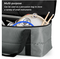 Bongo Drum Bag with Carrying Grip 18 Inch Standard Size Padded Bongo Gig Bag Bass Drum Case with Protective Interior Padding
