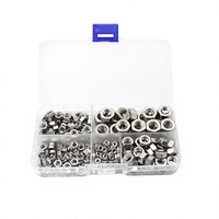 Kit d'assortiment d'écrous hexagonaux en acier inoxydable 304, 220 pièces, métriques M3 M4 M5 M6 M8, ensemble de fixations pour l'exploitation minière et la construction