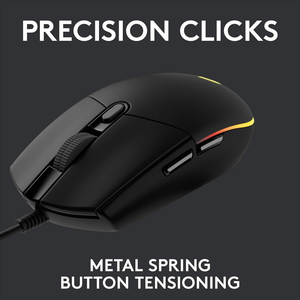 Souris de jeu Logitech G102 LIGHTSYNC Souris optique filaire 8000 DPI Rétroéclairage RVB 6 boutons programmables Ergonomique Haute précision - Product Image 3
