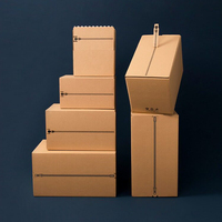 Boîte en carton ondulé avec fermeture éclair auto-déchirable, matériaux recyclés, laminée UV, résistante à l'humidité, carton d'expédition personnalisé pour l'emballage des produits