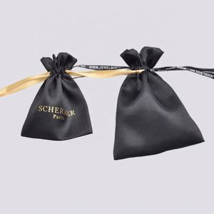 Bolsas de Almacenamiento de Seda con Logotipo Personalizado, Bolsas de Embalaje para Ropa Interior, Bolsas de Cosméticos de Satén con Cordón, Bolsas de Regalo - Product Image 4