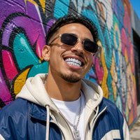 Grillz en Argent Sterling S925 Plaqué Rhodium, Entièrement Incrusté de Moissanite Ronde, Bijoux Dentaires Hip Hop pour Hommes et Femmes, Tendance Streetwear