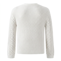 Suéter Personalizado GOTS de Manga Larga, Diseño Clásico, Tejido de Punto, Otoño Invierno, 100% Algodón, para Hombre