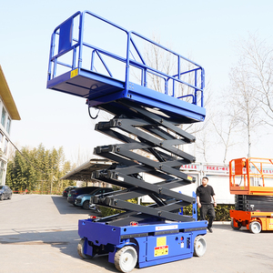 Platform kerja udara seluler gunting baterai hidrolik 7.8m Platform <span class=keywords><strong>CE</strong></span> <span class=keywords><strong>ISO</strong></span> bersertifikat 100/80sec kecepatan angkat 2.27x1.11m Platform - Product Image 3