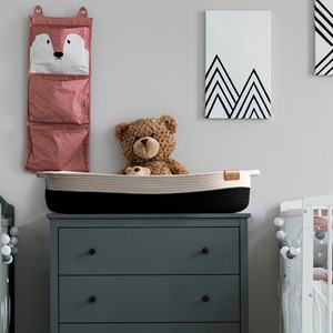 Corde de coton pour bébé panier à <span class=keywords><strong>langer</strong></span> avec caddie à couches bébé nouveau-né moise panier couche à <span class=keywords><strong>langer</strong></span> Topper pour <span class=keywords><strong>commode</strong></span> - Product Image 3