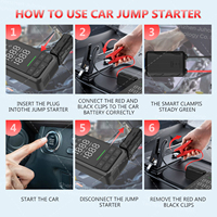 Chargeur de batterie de voiture USB fonctionnel 5V type-c démarreur de saut pompe à pneu batterie externe EV/moto camion 1000A courant de crête 85W LED