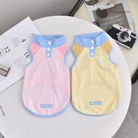 Vente en gros de gilets respirants pour animaux de compagnie, nouveaux modèles printemps-été, col haut, mignons et frais, pour chiens de taille moyenne/grande