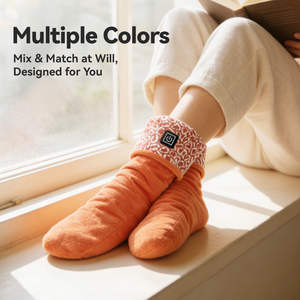 Chaussettes chauffantes colorées pour la maison, chaleur + couleur pour les journées intérieures moroses, idéales pour les enfants, les adolescents et tout ceux qui aiment des pieds éclatants - Product Image 5