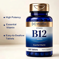 Comprimés de Vitamine B12 RICHTEK 100mcg, Végétaliens, Sans OGM, Sans Gluten, Complément Énergétique pour Hommes