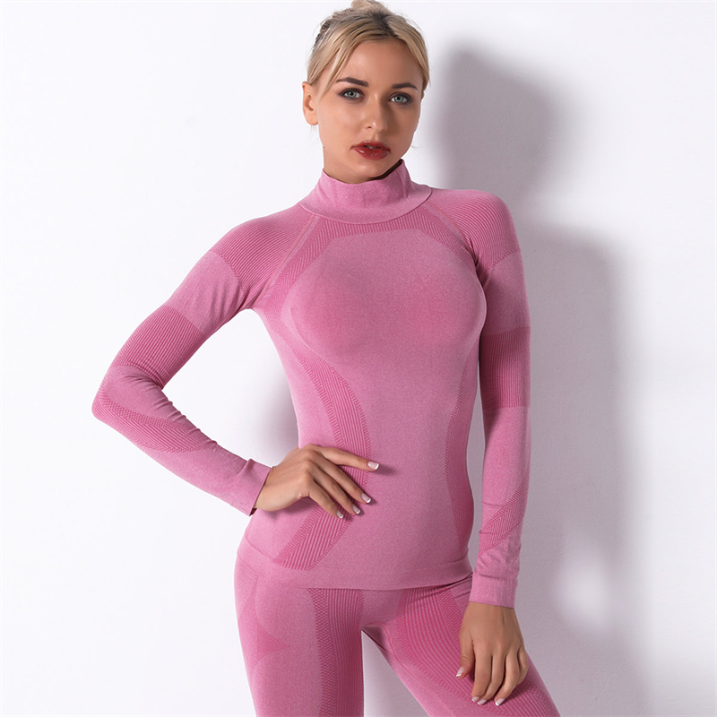 Hot Sale 5 colors  Factory Wholesale Women Seamless Bandeau Strapless Girl Sexy long sleeve Popular fitness