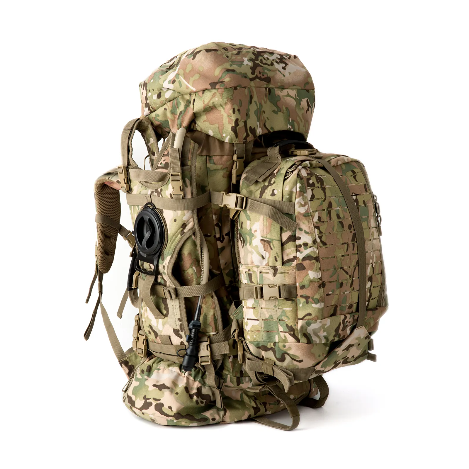 AKmax ILBE Trekking Survival sırt çantası, sıvı alımı sırt çantası ile Multicam taktik bel kemeri, avcılık sırt çantası
