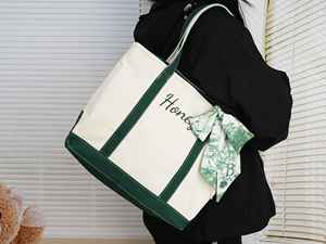 थोक 100 पीसी टिकाऊ कपास टोटे बैग कढ़ाई ब्राडमेड उपहार बैग - Product Image 3